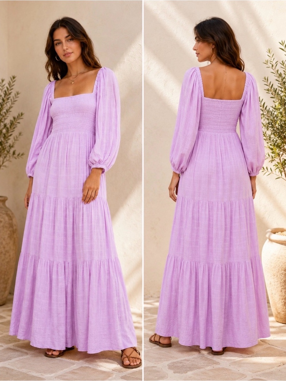 L*SPACE Lilac Woven Maxi Dress • Lily